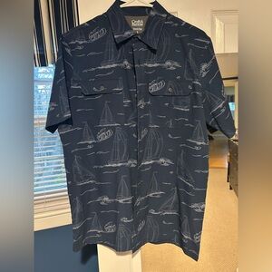 Croft & Barrow Men's Navy Blue Sailing Shirt